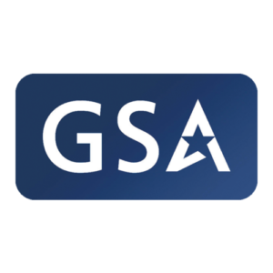 Official logo of the U.S. General Services Administration (GSA), the federal agency responsible for government procurement, contracting, and administrative services.